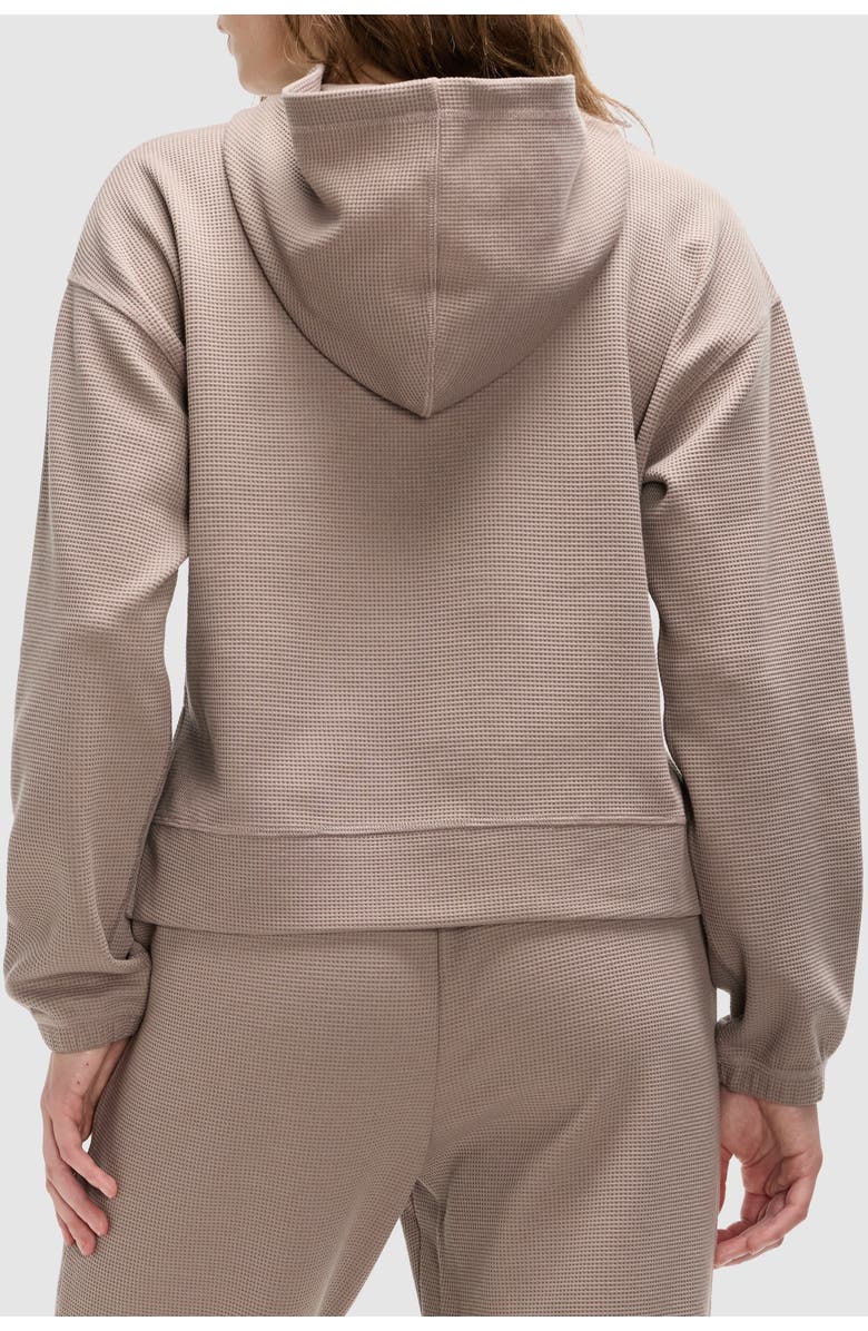 Peloton Waffle Snap Pull Over Hoodie, Alternate, color, Taupe Grey