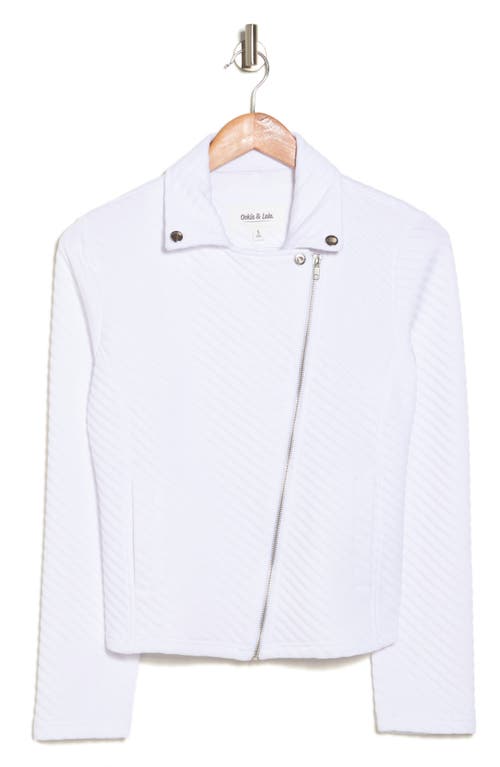 Ookie & Lala Linear Knit Moto Jacket
