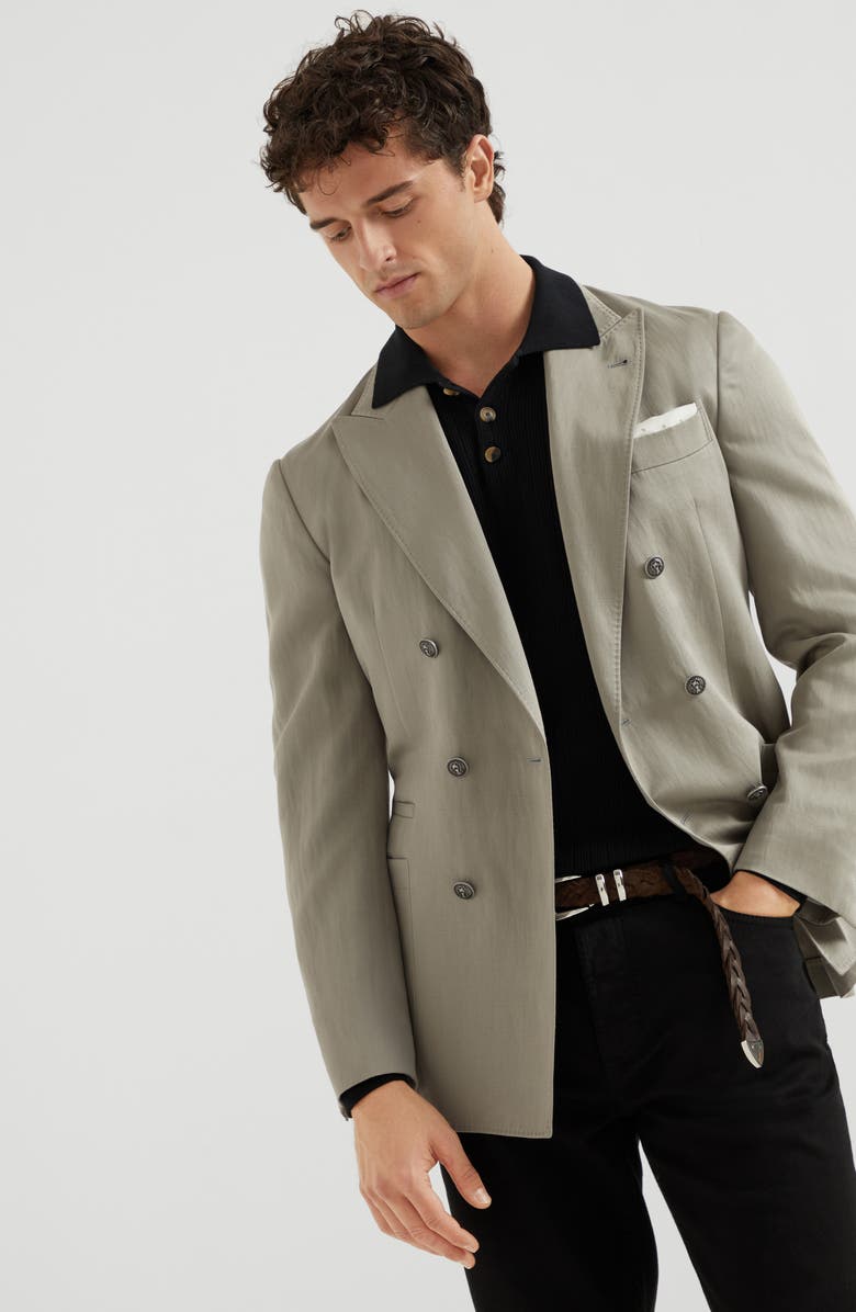 Brunello Cucinelli Long sleeve polo, Alternate, color, 