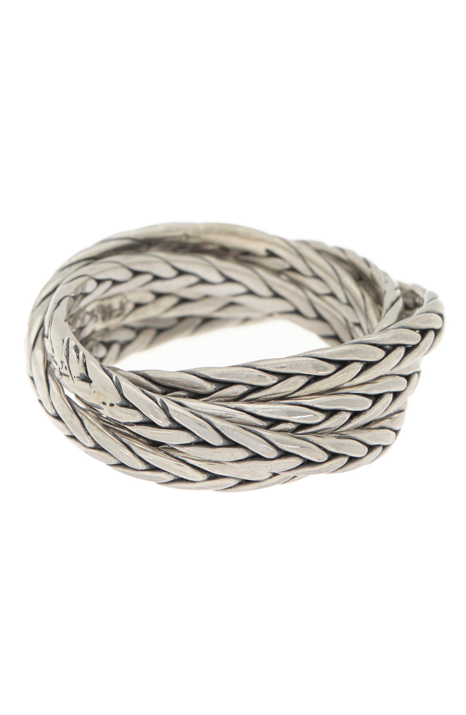 SAMUEL B. Sterling Silver Braided Design Stacked Up Ring | Nordstromrack