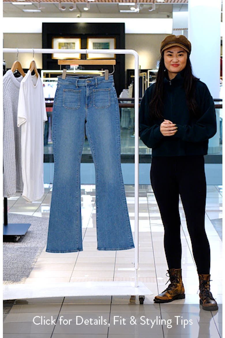 Beverly Patch Pocket High Waist Skinny Flare Jeans video