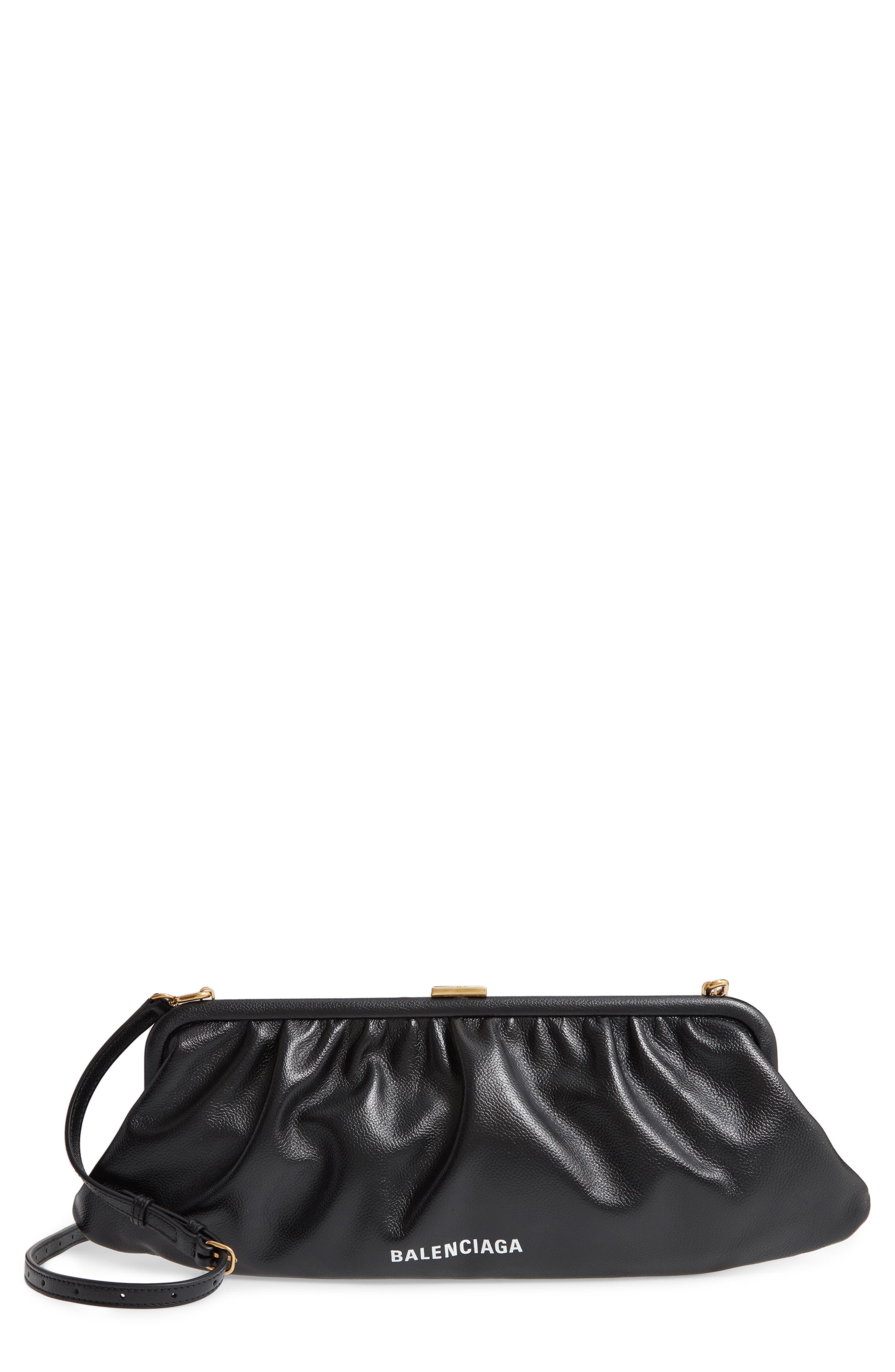 Balenciaga Extra Large Cloud Leather Clutch, Main, color, 