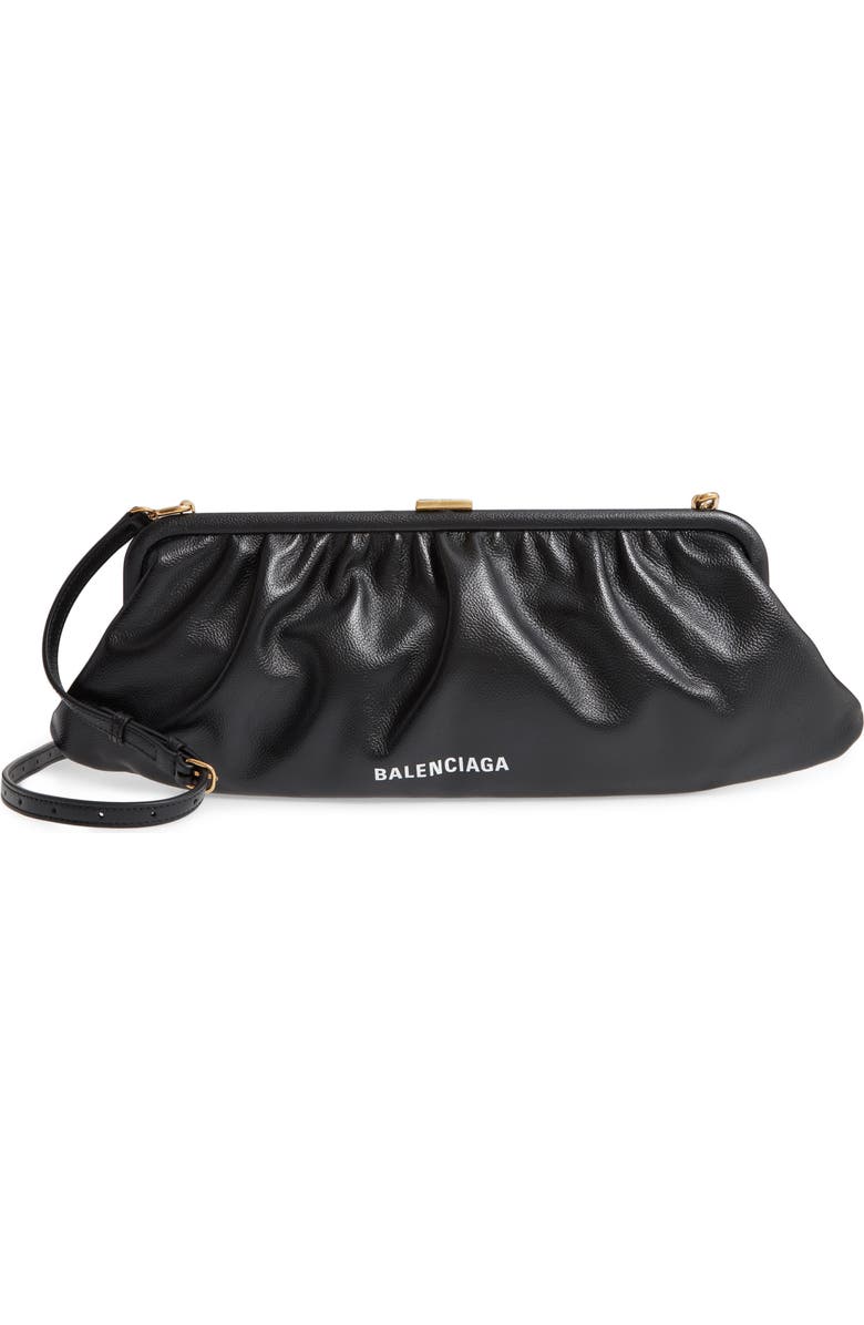 Balenciaga Extra Large Cloud Leather Clutch, Main, color,