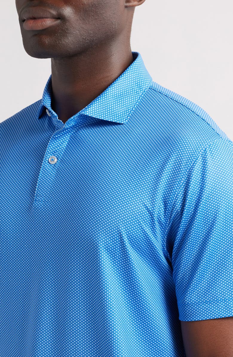 johnnie-O Teo Microprint PREP-FORMANCE Golf Polo, Alternate, color, Palisades Blue