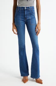 Veronica Beard Beverly High Waist Skinny Flare Jeans