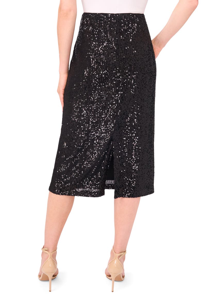 Sequin Pencil Skirt, Alternate, color, RICH BLACK