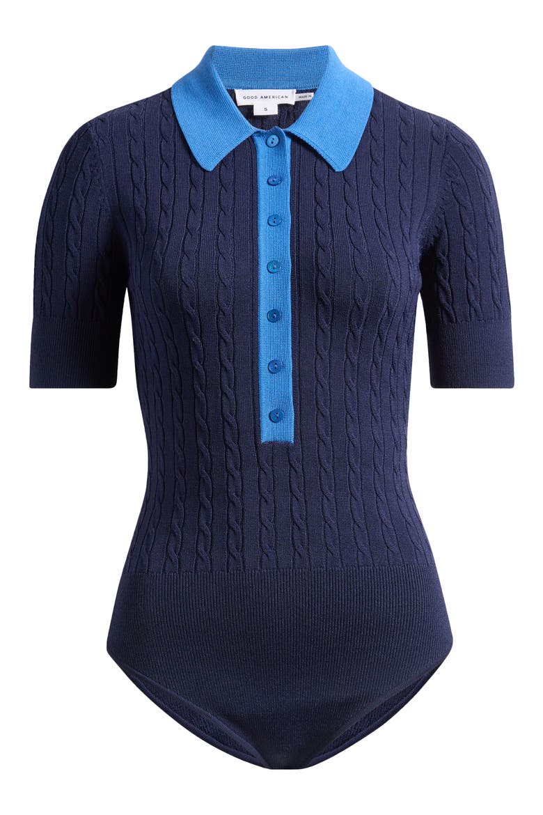 Cable Polo Bodysuit, Main, color, MIDNIGHT002