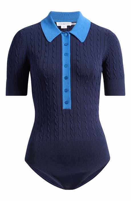 Good American Cable Polo Bodysuit