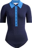 Good American Cable Polo Bodysuit