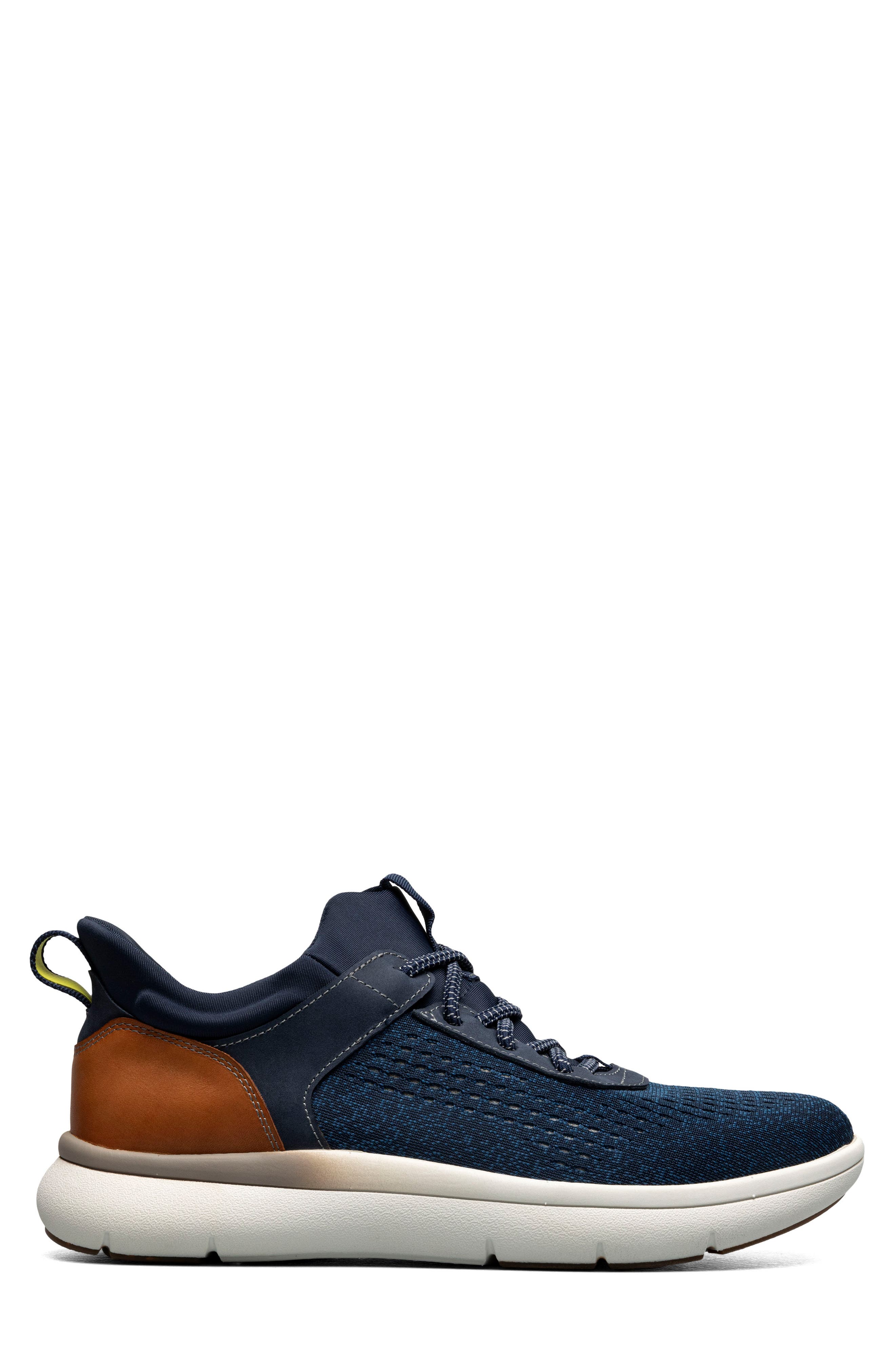Fleet Knit Elastic Sneaker, Alternate, color, NAVY