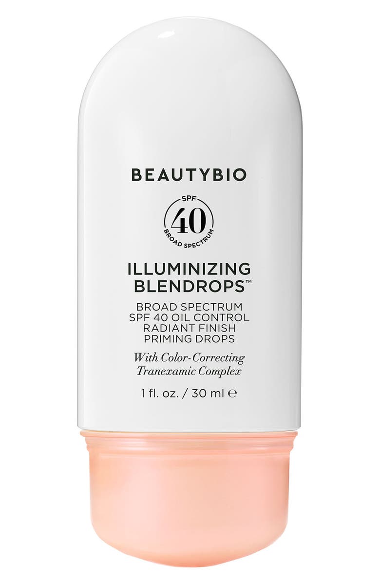 BeautyBio Illuminizing Blendrops<sup>™</sup> Broad Spectrum SPF 40 Priming Drops, Main, color,