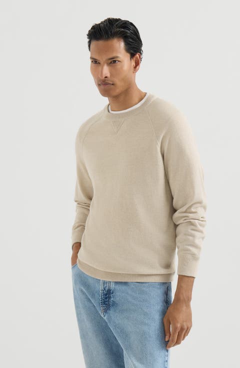 Cashmere sweatshirt-style sweater
