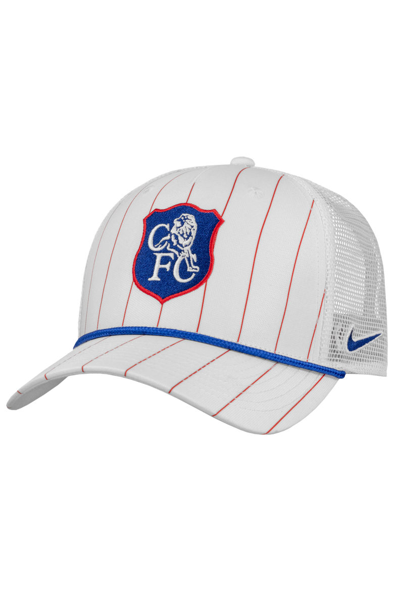 Men's Nike White Chelsea Rise Rope Trucker A-Frame Adjustable Hat, Main, color, White
