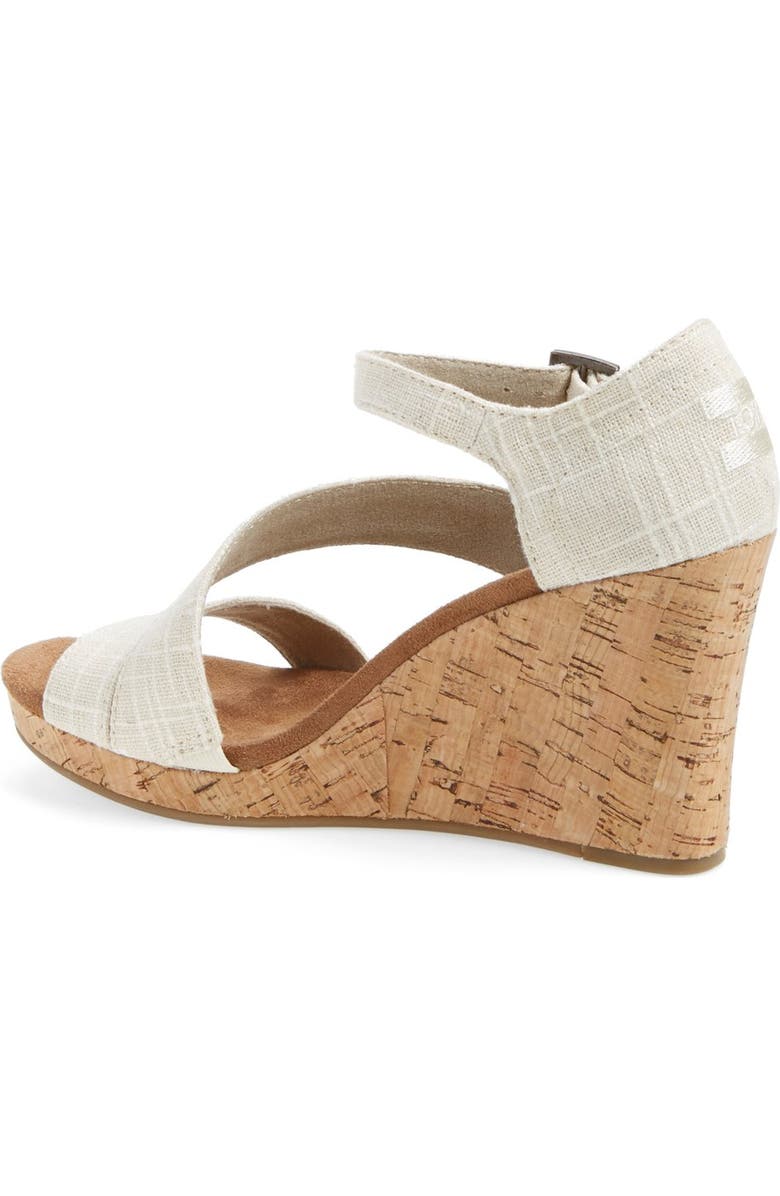TOMS 'Clarissa' Wedge Sandal, Alternate, color,