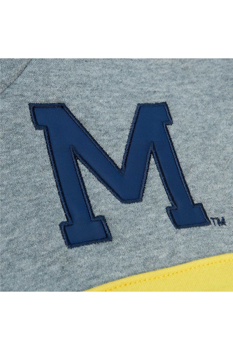 Men's Mitchell & Ness Navy Michigan Wolverines Head Coach Pullover Hoodie, Alternate, color, Navy