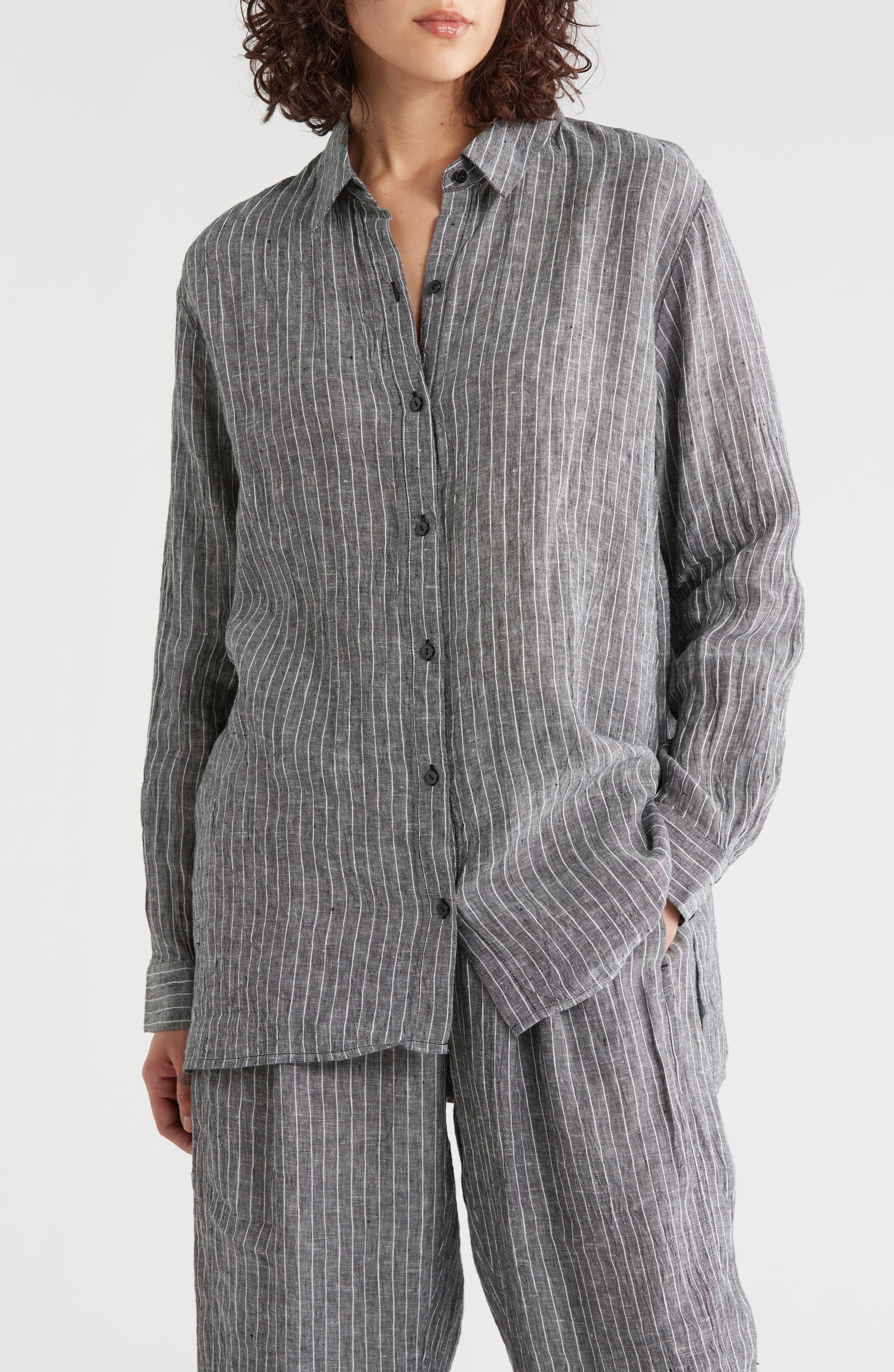 Collared Organic Linen Shirt