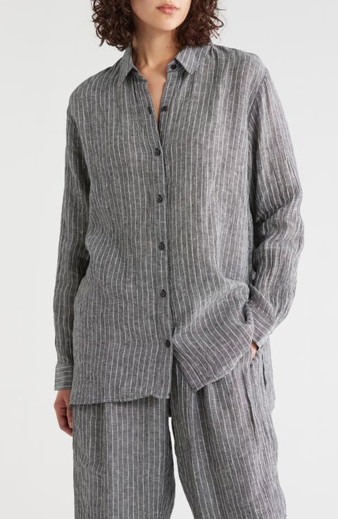 Collared Organic Linen Shirt