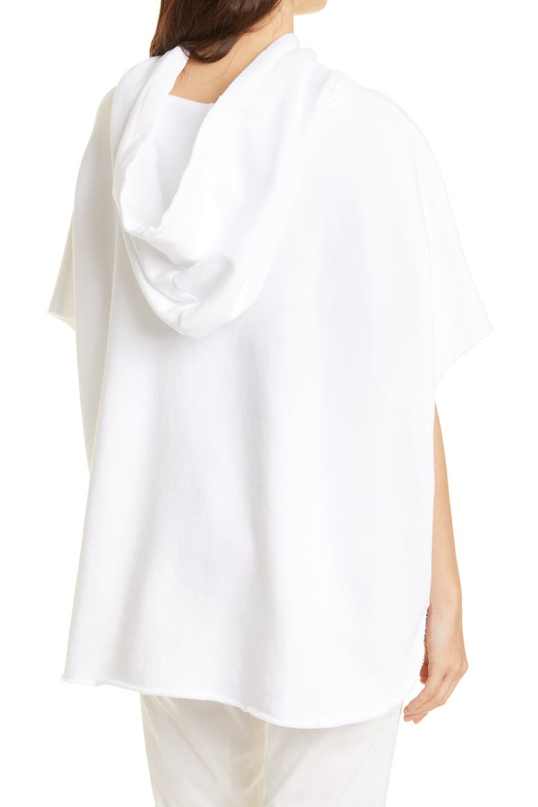 Hooded Capelet Sweatshirt, Alternate, color, WHITE
