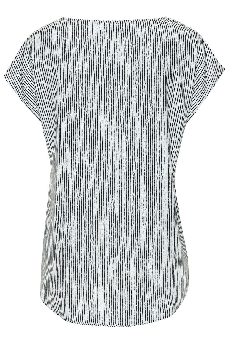 Keyhole Striped Blouse, Alternate, color, White & Black