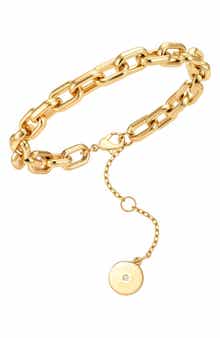 Paperclip Chain Disc Bracelet