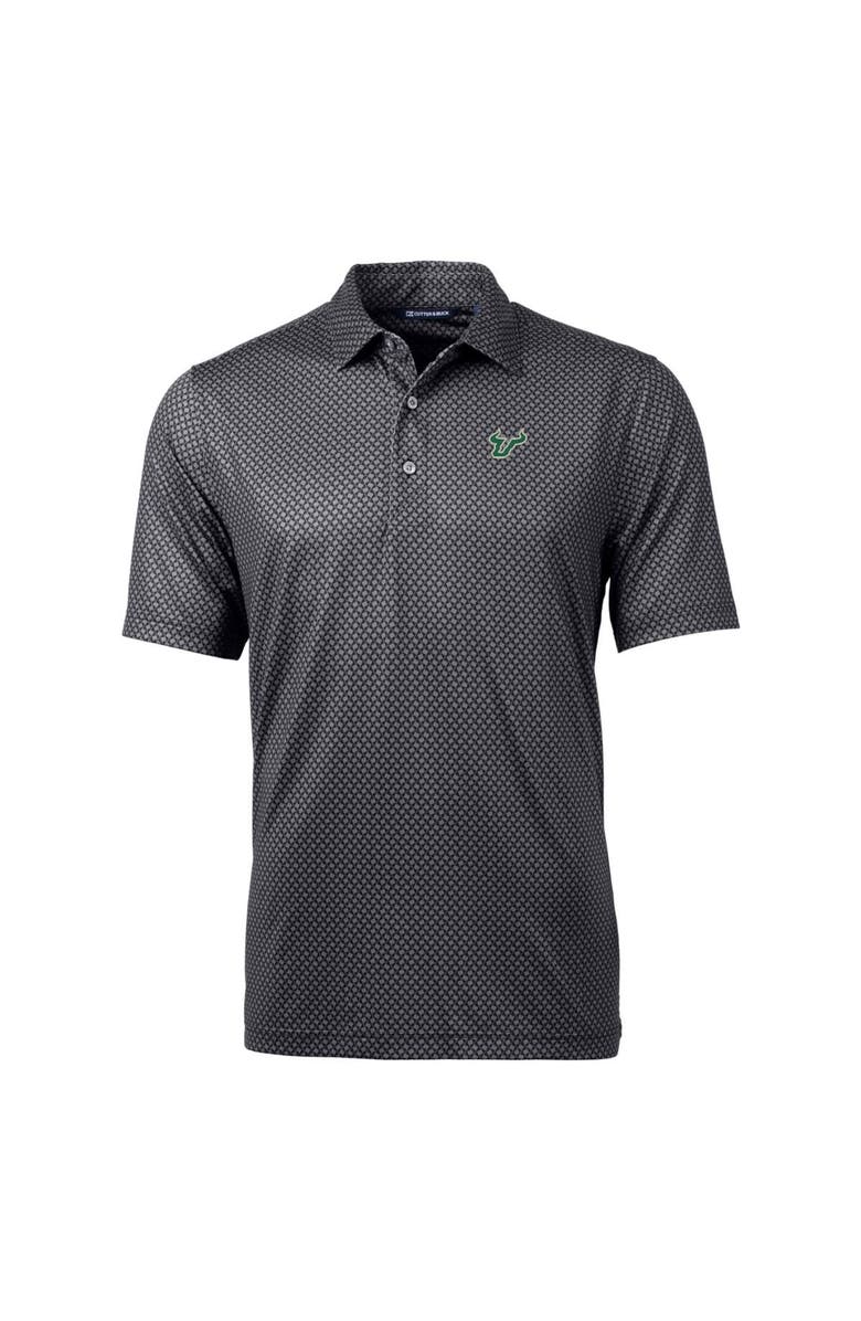 Cutter & Buck Men's Cutter & Buck Black South Florida Bulls Pike Banner Print Polo, Alternate, color, 