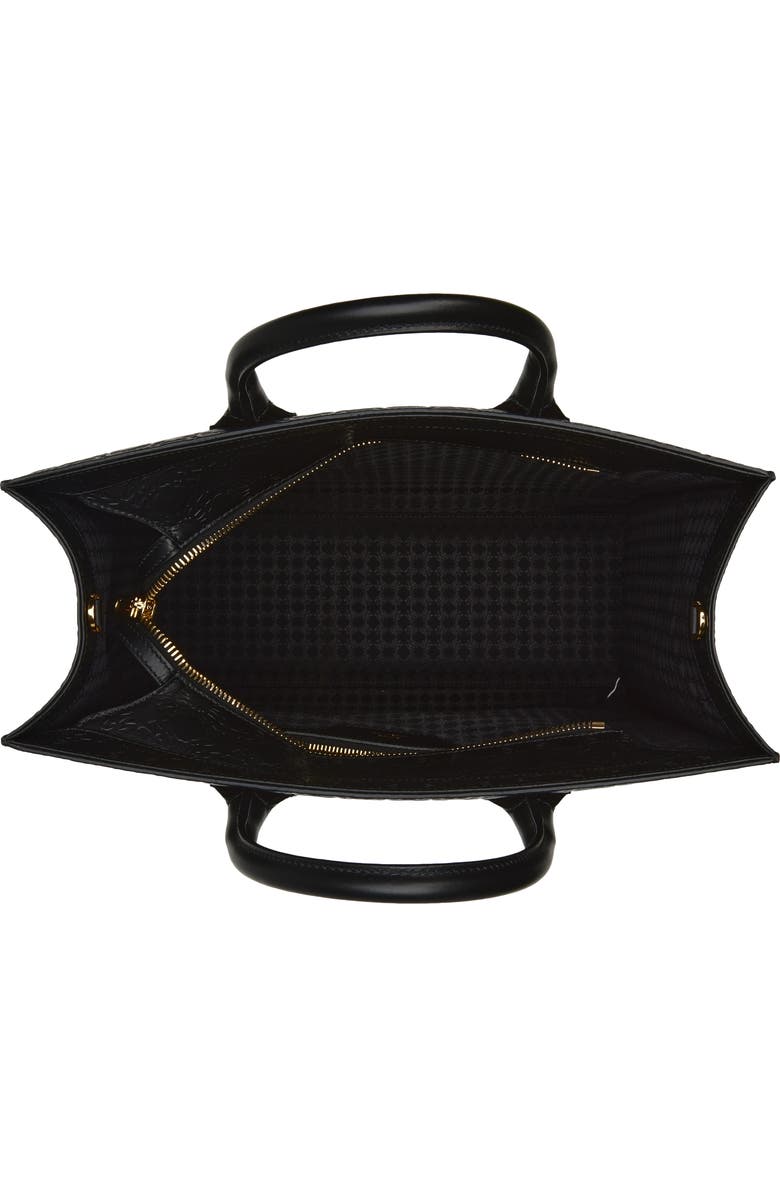 AMIRI Small MA Quad Debossed Leather Tote, Alternate, color, Black