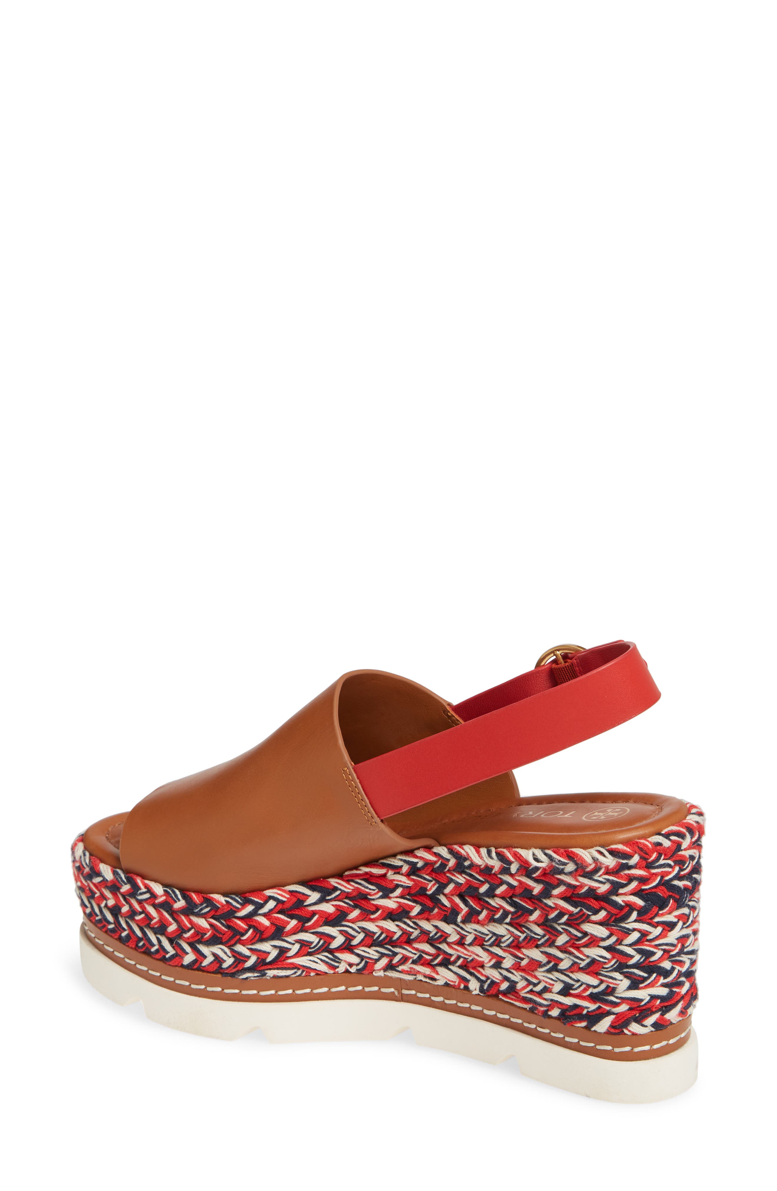 Tory Burch Miranda Espadrille Platform Wedge Sandal, Alternate, color, 