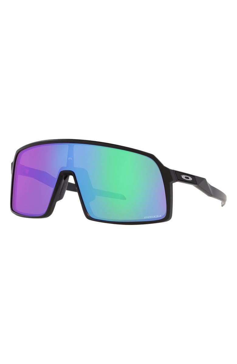 Oakley Sutro 137mm Prizm<sup>™</sup> Wrap Shield Sunglasses, Alternate, color, Matte Black