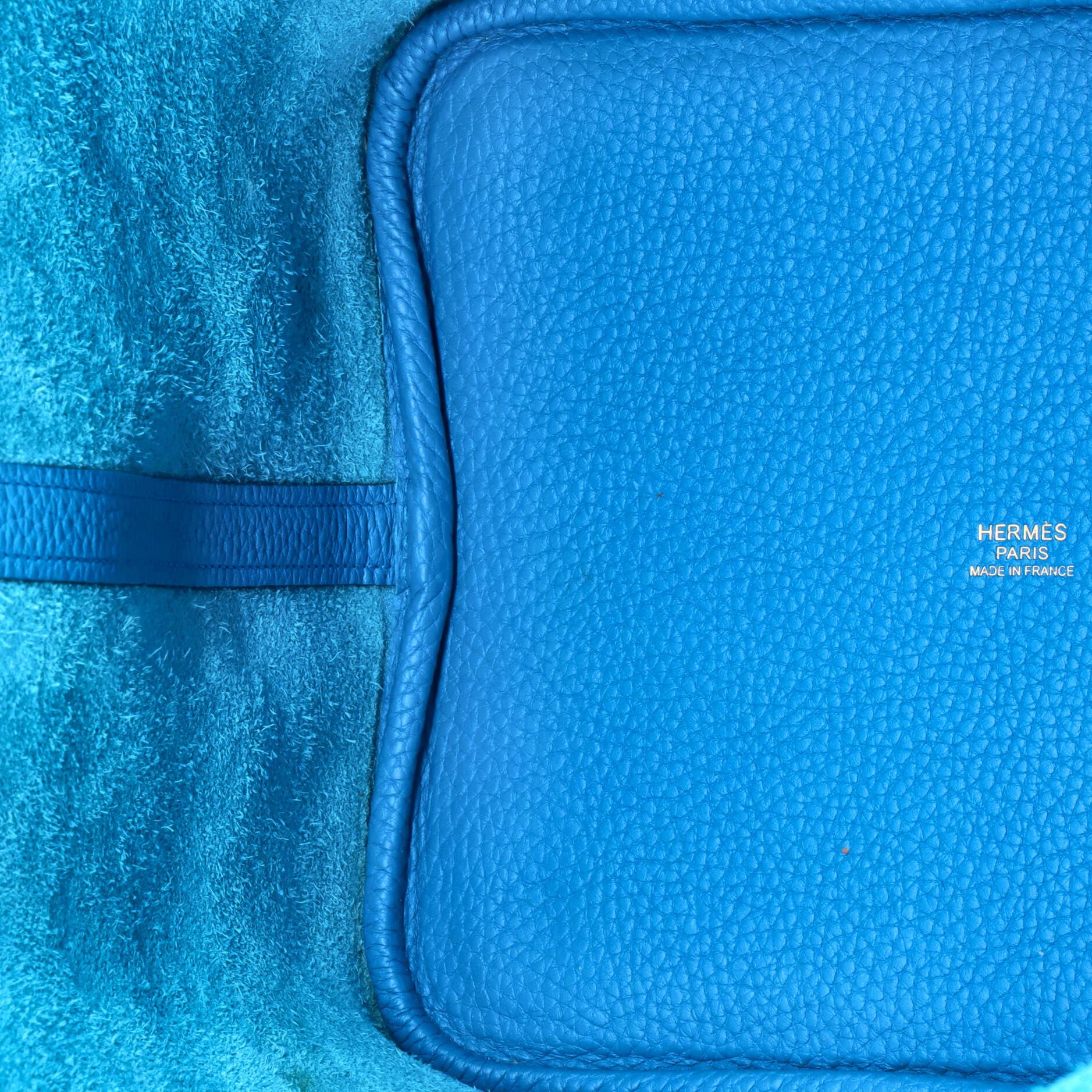 Pre-Owned Hermes Picotin Lock Bag Clemence MM, Alternate, color, Bleu Zanzibar