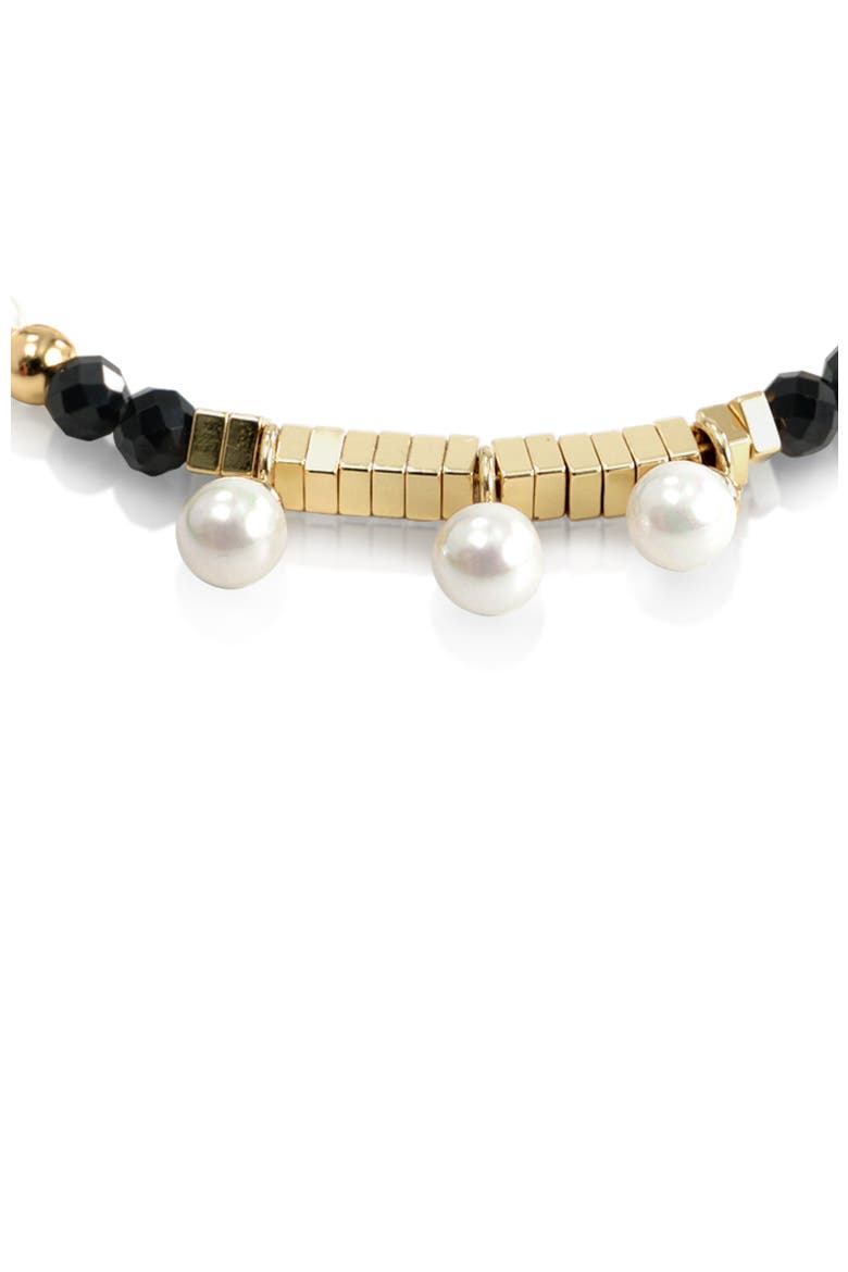 Poseidon Bracelet, Alternate, color, Black & White & Gold