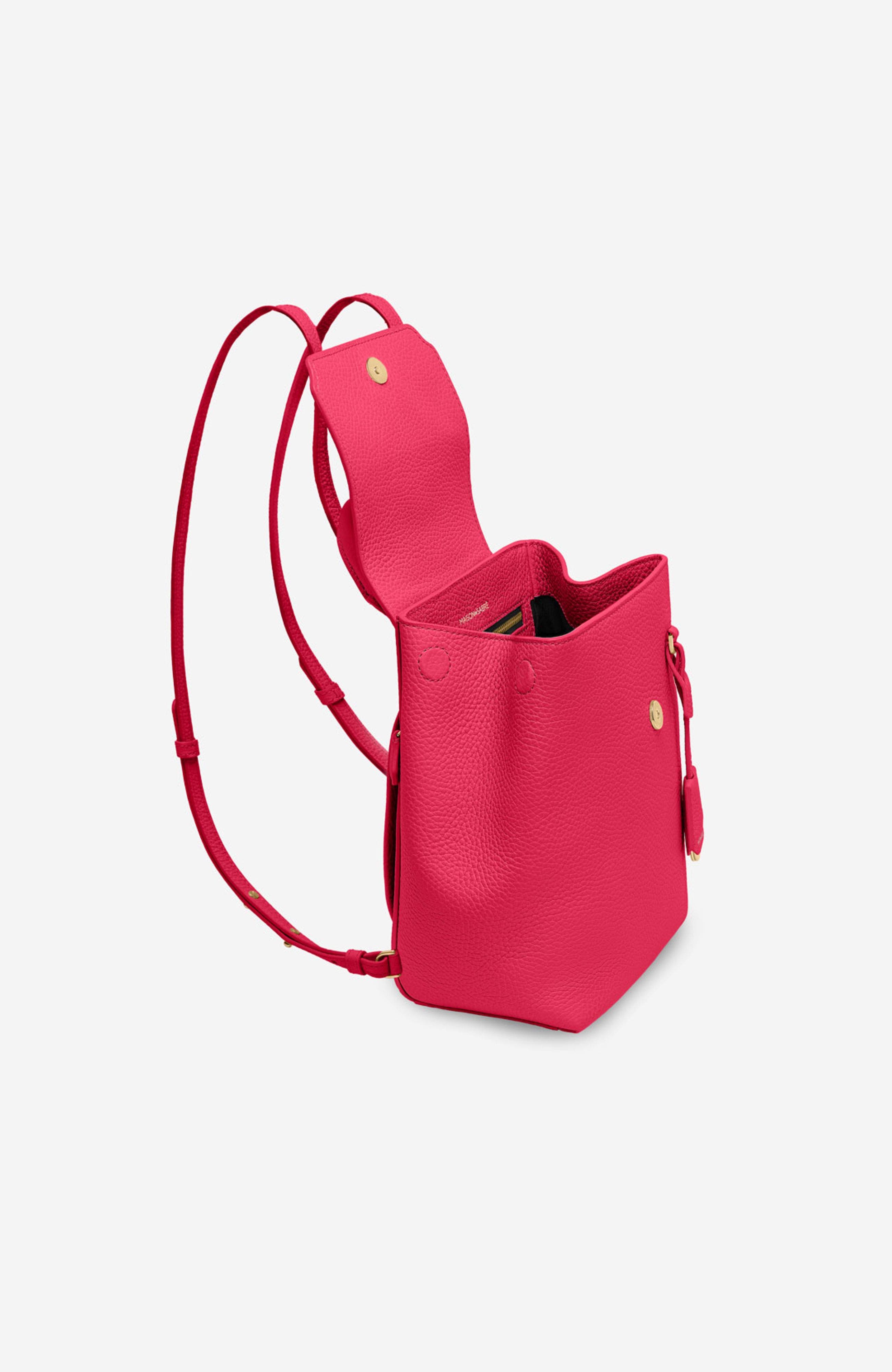 MAISON de SABRÉ Mini Soft Leather Backpack, Alternate, color, Shibuya Fuchsia