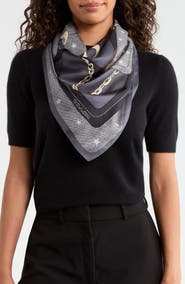 COACH Stacked Tabby Star Print Silk Scarf