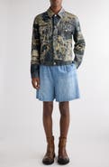 Acne Studios Trompe l'Oeil Print Denim Jacket