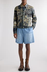 Acne Studios Trompe l'Oeil Print Denim Jacket