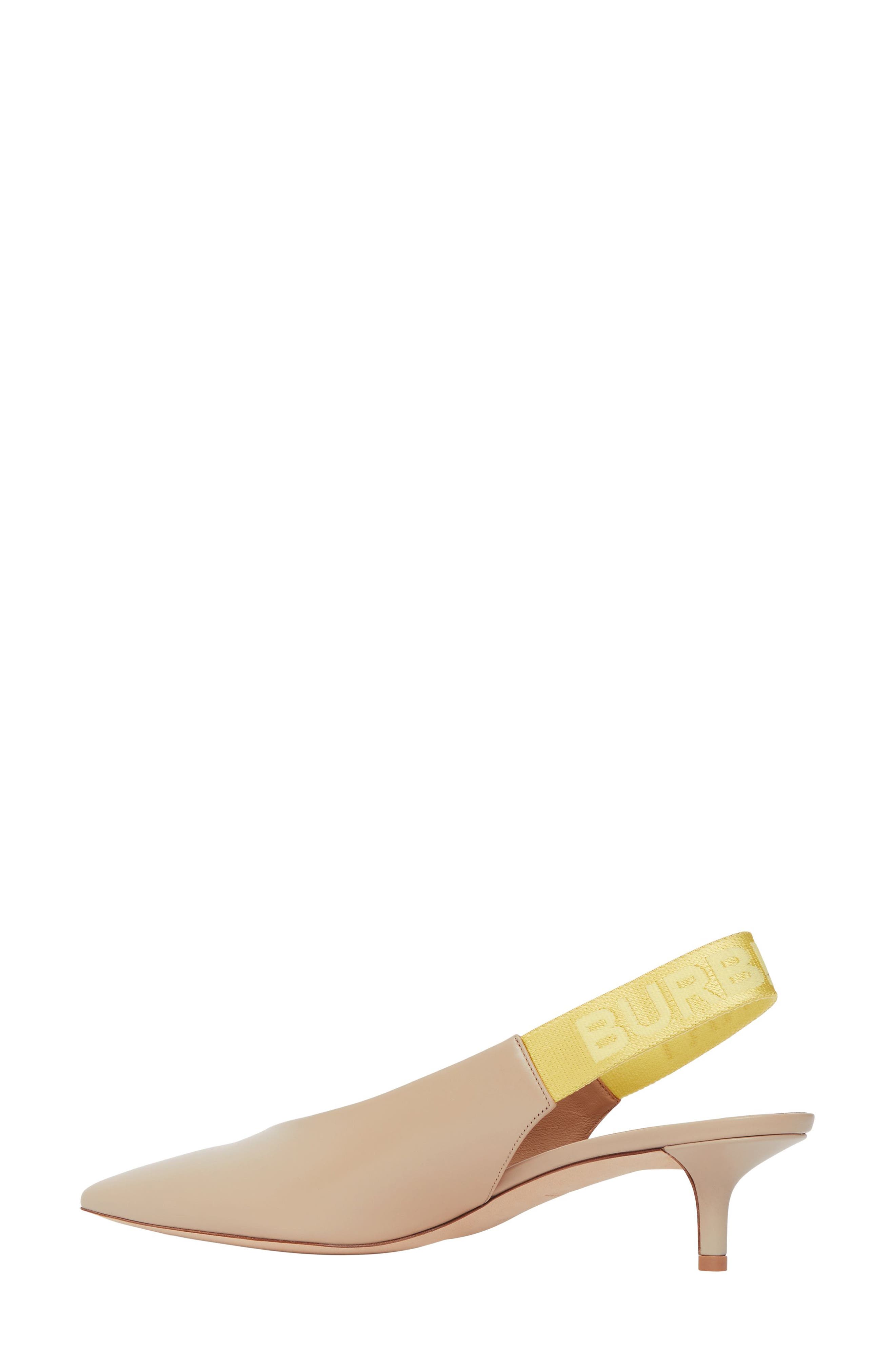 Burberry Malindar Leather Slingback Pointed Toe Pump, Alternate, color, 