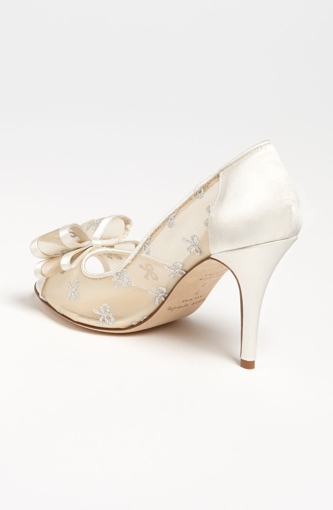 'calina' pump, Alternate, color, SILVER BOW MESH