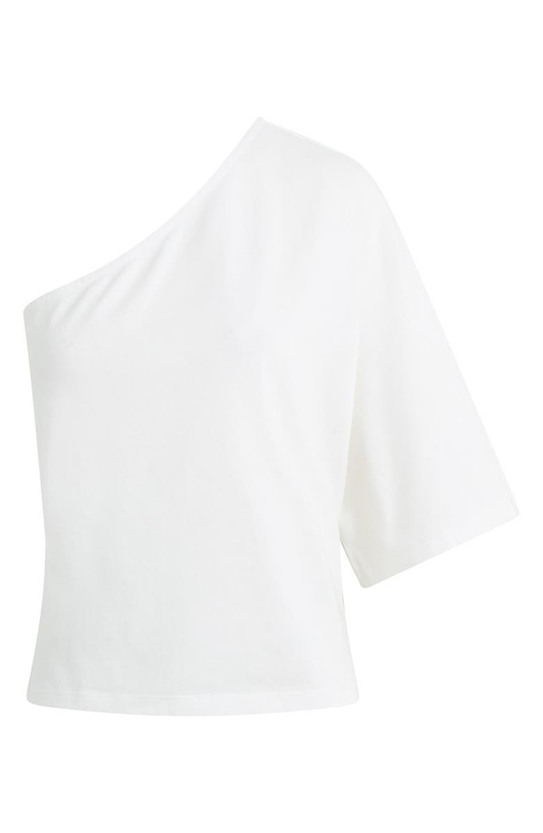 Favorite Daughter The Happy for You One-Shoulder Cotton Top, Alternate, color, White