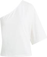 Favorite Daughter The Happy for You One-Shoulder Cotton Top