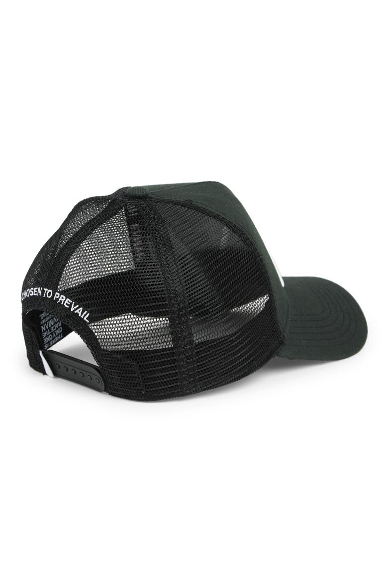 Triangle Mesh Trucker Hat, Alternate, color, BLACK