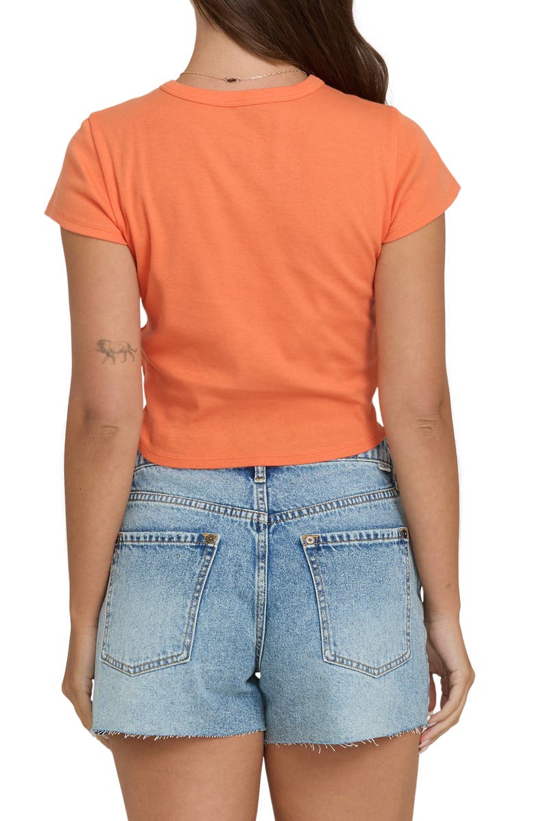 Billabong Paradise Horizon Cotton Graphic Baby Tee, Alternate, color, Saffron