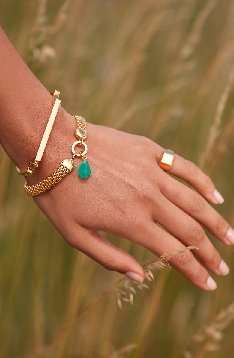 Monica Vinader Heirloom Woven Wide Chain Bracelet, Alternate, color, Yellow Gold