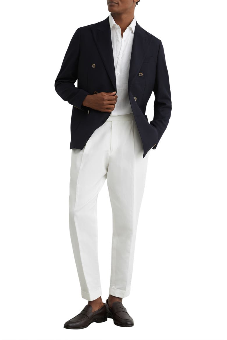Osteria Wool Double Breasted Sport Coat, Alternate, color, NAVY