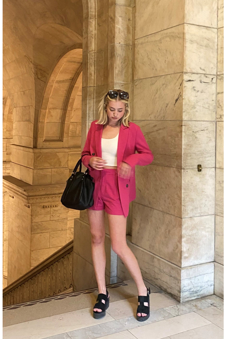 Trouser Short, Alternate, color, Fuchsia