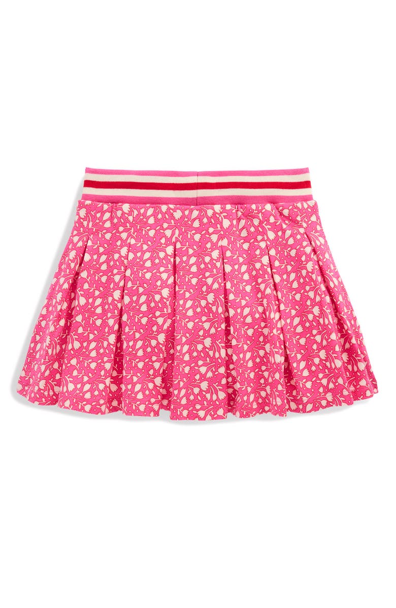 Mini Boden Kids' Tulip Pleated Cotton Skort, Alternate, color, Pink Tiny Tulip