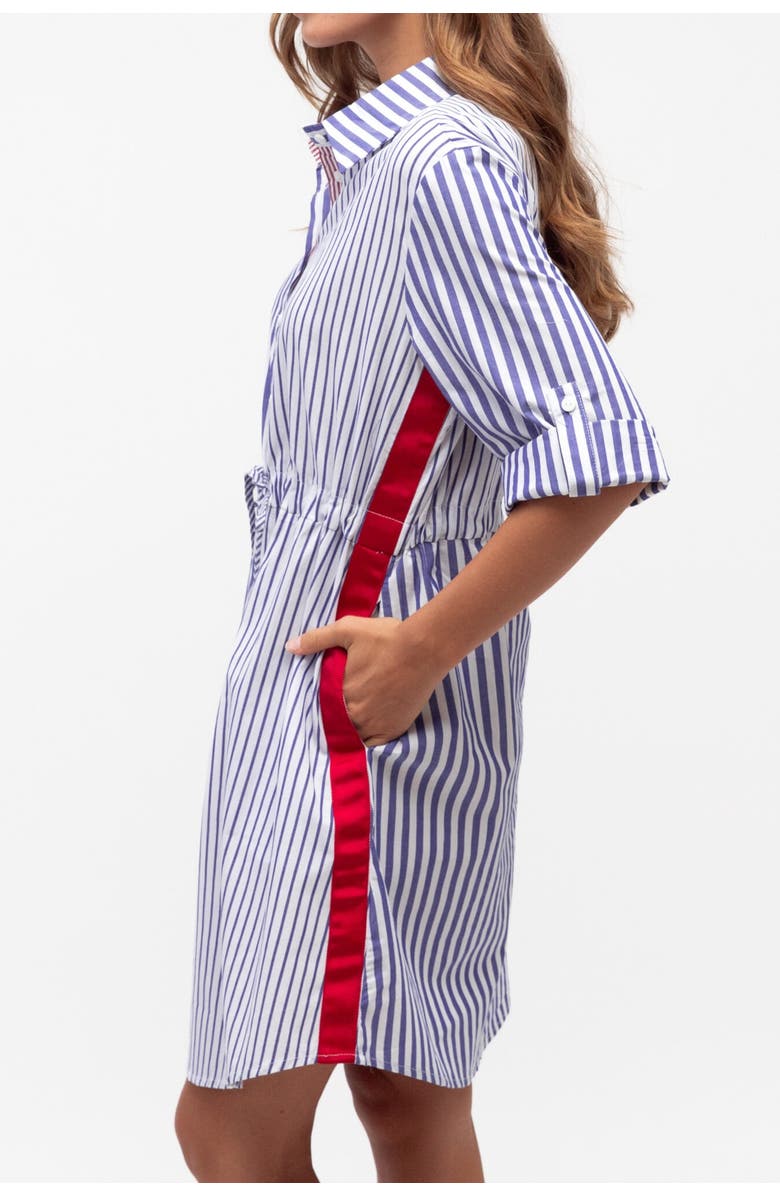 Label of Love Multi Stripe Dress, Alternate, color, Navy