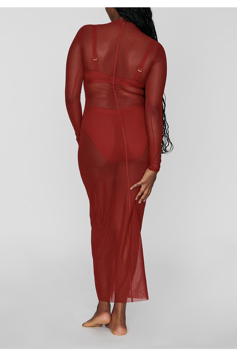 The Mockneck Dress, Alternate, color, AMARYLLIS