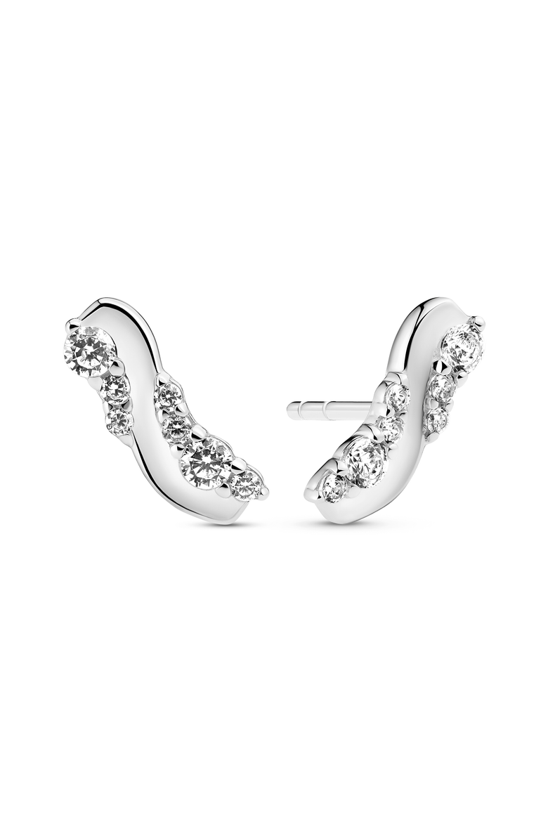 Earrings Ellera Waves Altro, Main, color, 925 Sterling Silver
