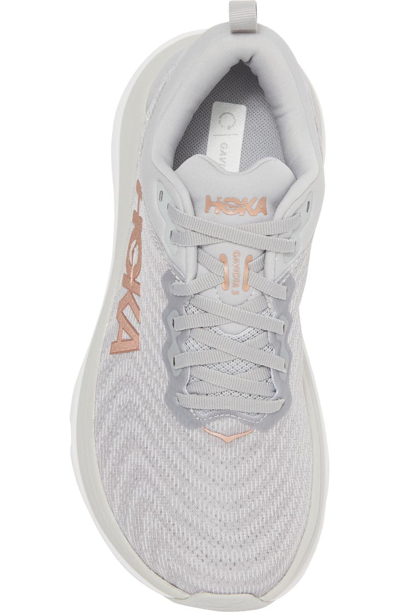 HOKA Gaviota 5 Running Shoe, Alternate, color, Harbor Mist / Rose Gold