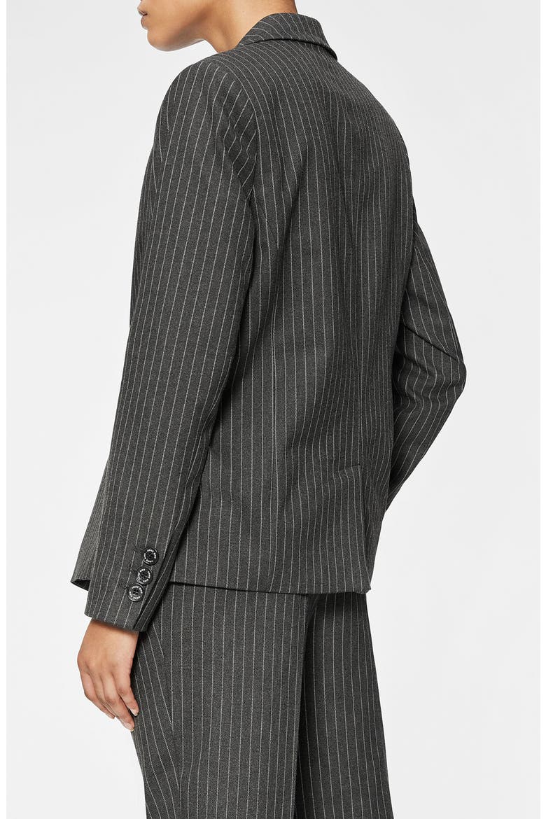 Becky Boxy Blazer, Alternate, color, CHARCOAL PINSTRIPE