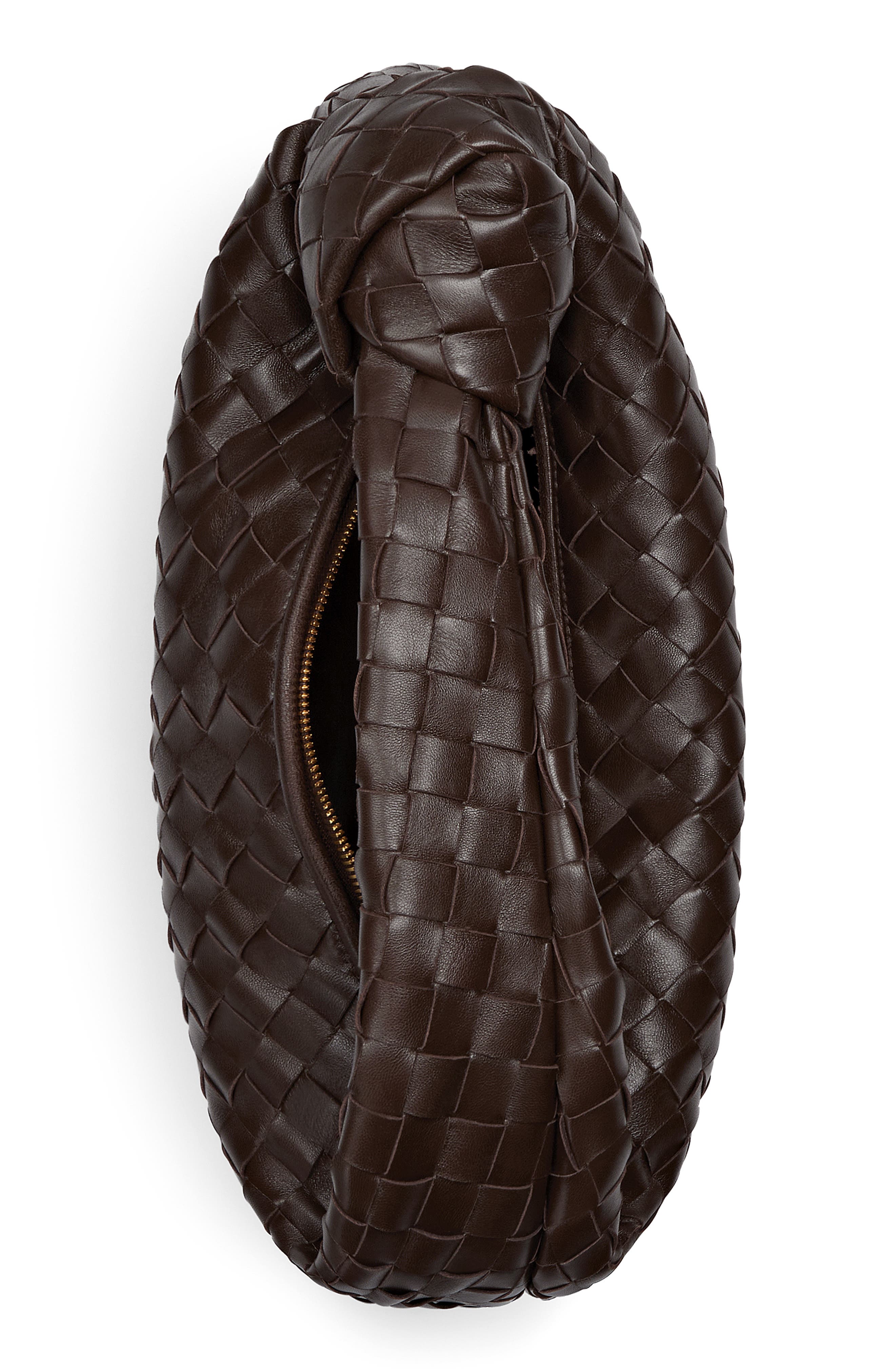 Bottega Veneta Teen Jodie Intrecciato Leather Hobo, Alternate, color, 2132 Fondant-Gold